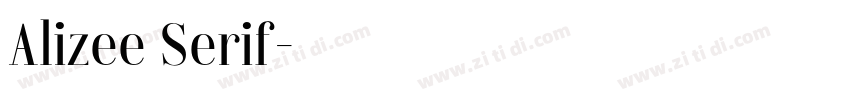 Alizee Serif字体转换